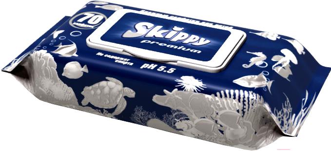 

Влажные салфетки Skippy Premium с клапаном (70шт), Premium с клапаном 70шт