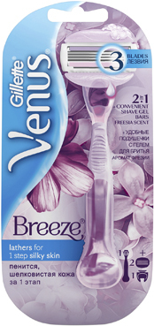 

Бритвенный станок Gillette Venus Breeze + 2 кассеты с гелем