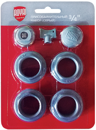 

Монтажный комплект для радиатора Royal Thermo Набор присоединительный 3/4 Silver, Набор присоединительный Royal Thermo 3/4'' (silver)