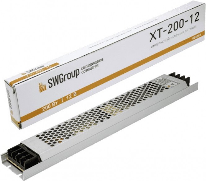 

SWG Ультратонкий блок питания в металлическом корпусе, IP20, 200W, 12V [XT-200-12], Блок питания SWG Ультратонкий блок питания в металлическом корпусе, IP20, 200W, 12V XT-200-12