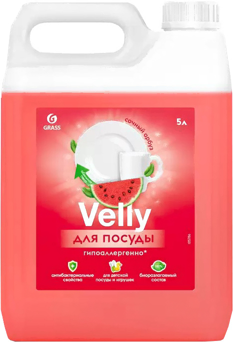 

Средство для мытья посуды Grass Velly Sensitive Арбуз 5,2кг (125786)