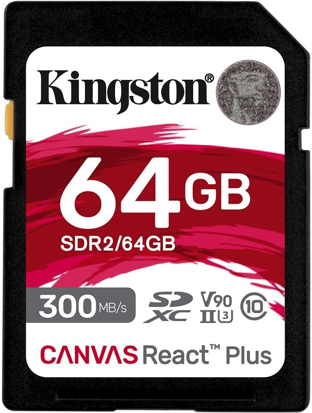 

Карта памяти Kingston Canvas React Plus 64Gb (SDR2/64GB)