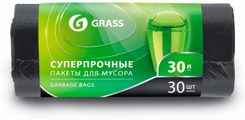 

Мешок для мусора в рулоне Grass PP-0022 черный