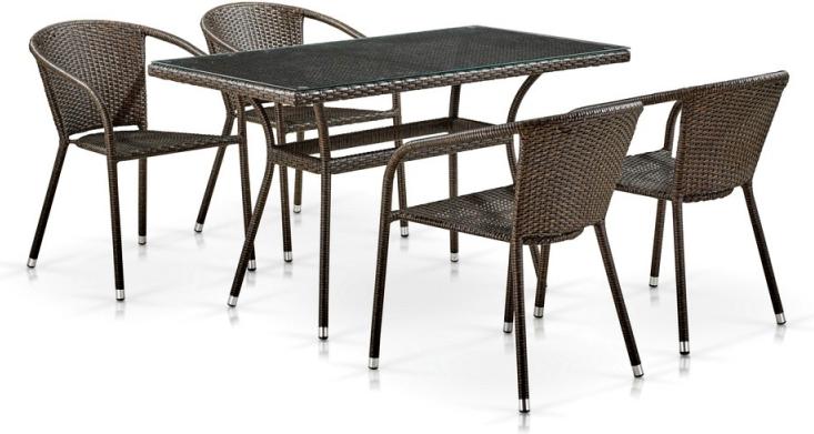 

Комплект садовой мебели Afina garden T286A/Y137C-W53 4Pcs 4+1 Brown, T286A/Y137C-W53 4Pcs 4+1