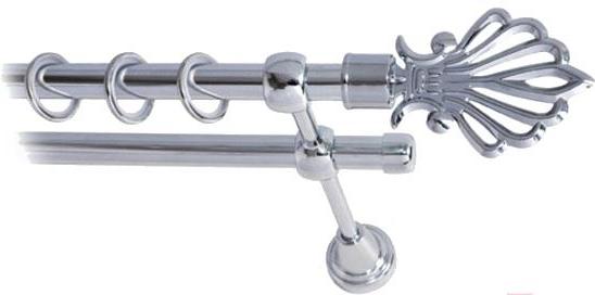 

Карниз Lm Decor Веер 006 2р гладкий 2м хром, Веер 006 2р гладкий 16мм 2.0м