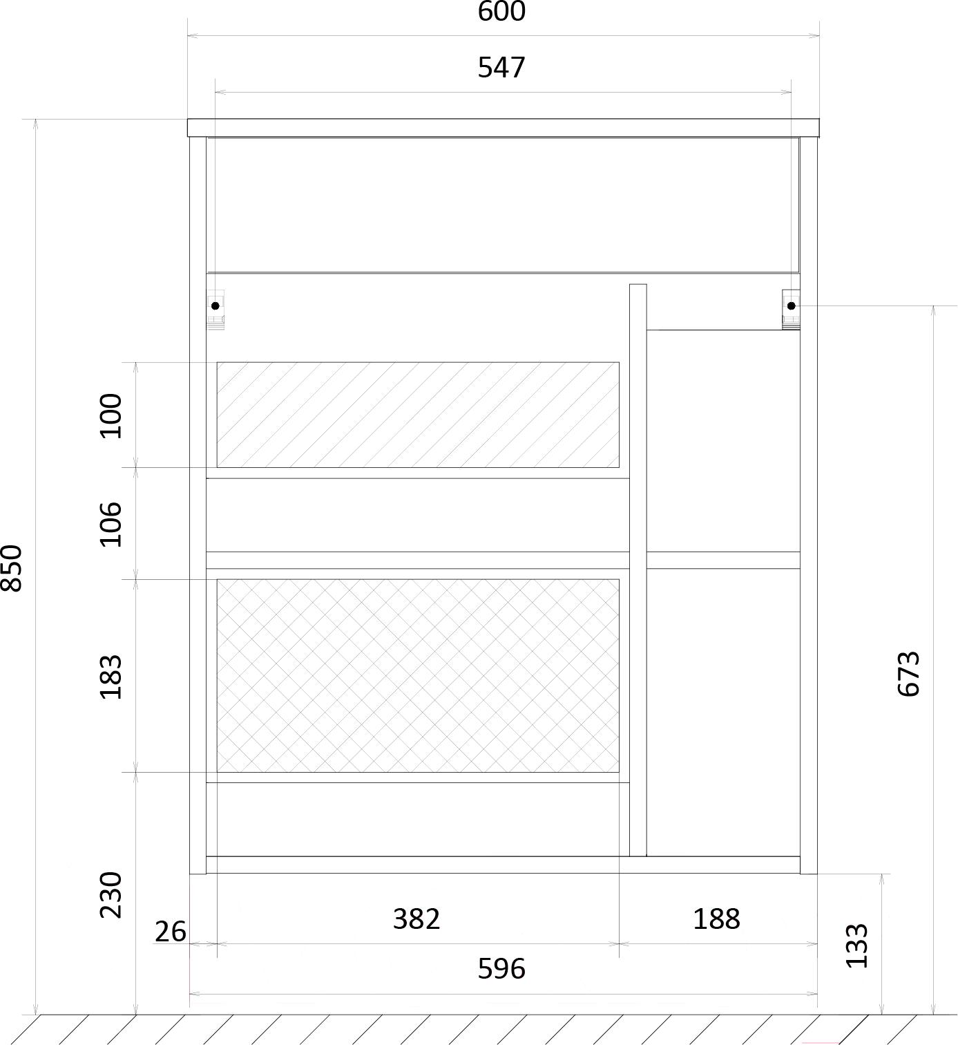 

Тумба с умывальником 1Марка Lido 60П [У75338], Lido 60П