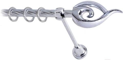 

Карниз Lm Decor Наутилус 012 1р витой 1.6м хром, Наутилус 012 1р витой 16мм 1.6м