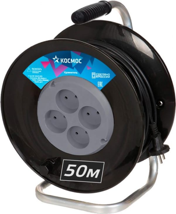 

Удлинитель КОСМОС YKKSM50M-4G(16A) катушка - 50 м [YKKSM50M-4G(16A)], Удлинитель КОСМОС YKKSM50M-4G(16A) катушка - 50 м