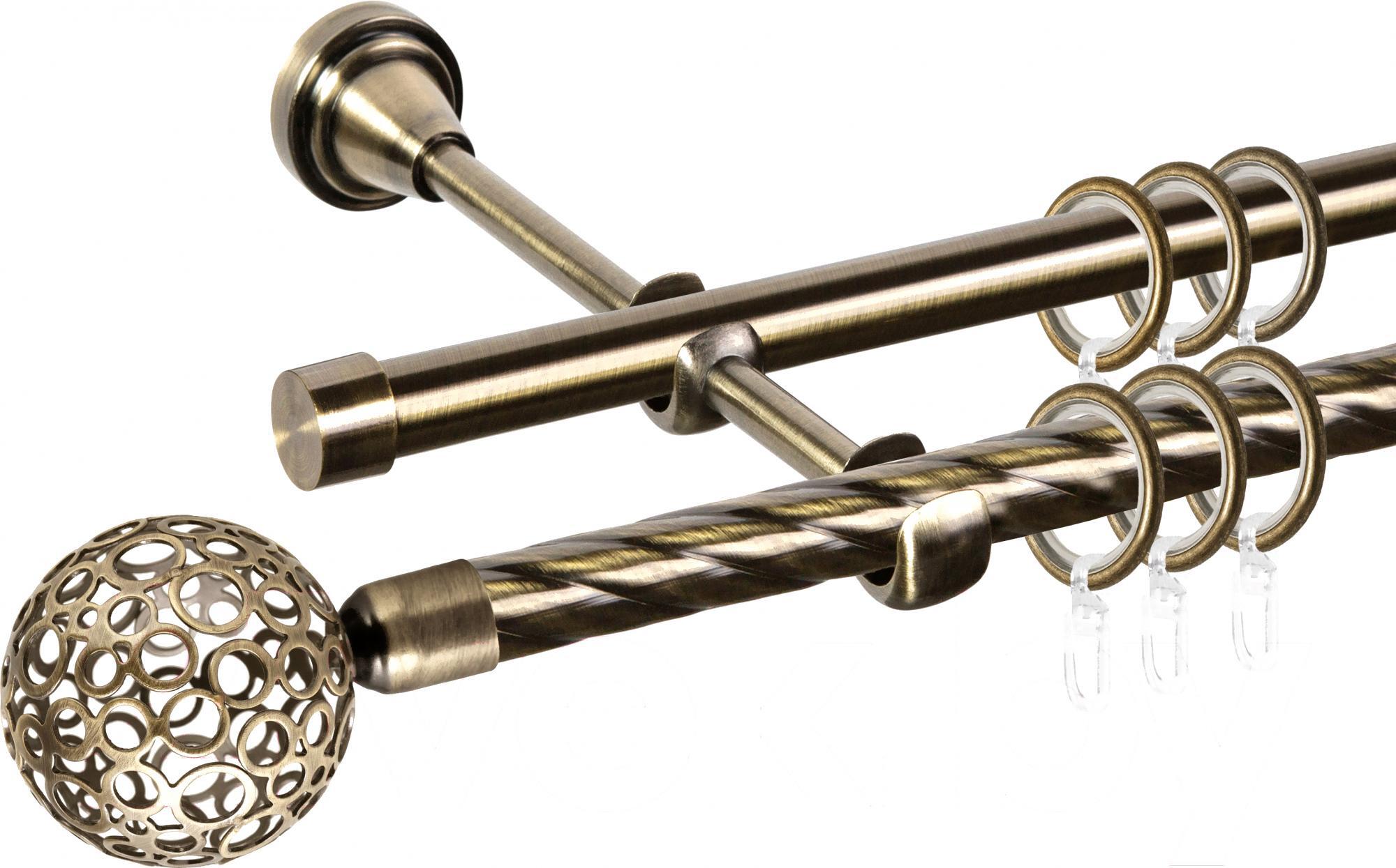 

Карниз АС ФОРОС Grace D16K/16Г + наконечники Метеор 1.4м антик