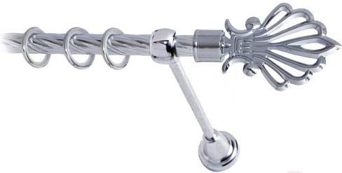 

Карниз Lm Decor Веер 006 1р витой 3м хром, Веер 006 1р витой 16мм 3.0м