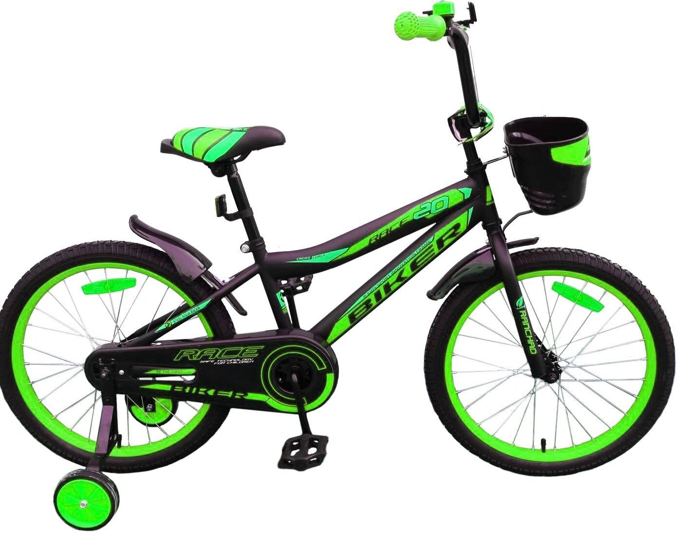 

Велосипед детский Favorit Biker 18'' 2019 черный/зеленый [BIK-18GN], Biker 18 2019 детский