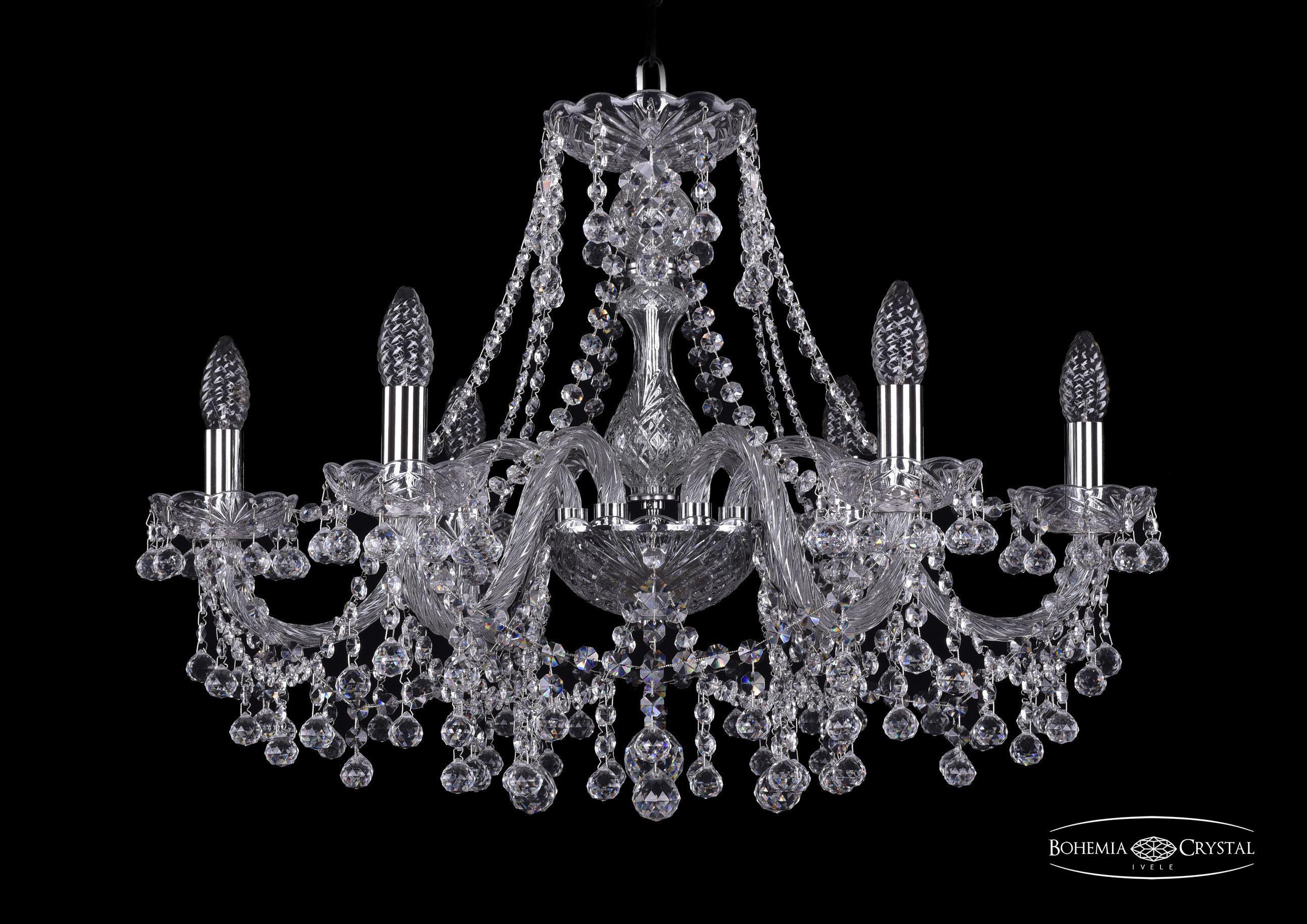 

Подвесная люстра Bohemia Ivele Crystal 1409/6/240/Ni