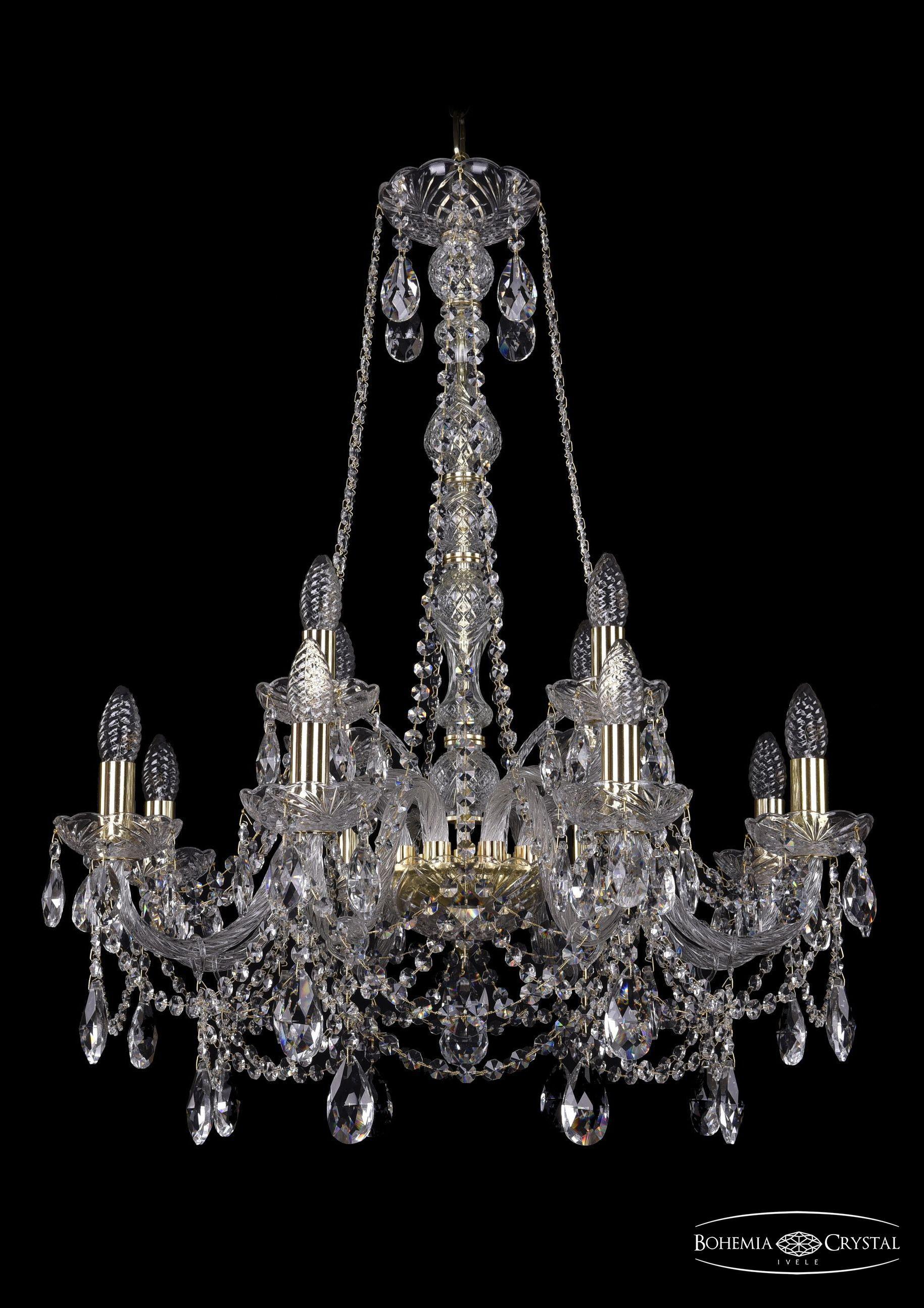 

Подвесная люстра Bohemia Ivele Crystal 1411/8+4/240/h-83/G