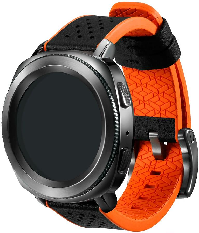 

Ремешок для умных часов Samsung Gear Sport Hybrid Sport / GP-R600BREEAAC (оранжевый), Braloba SA Gear Watch 42mm Hybrid Sport