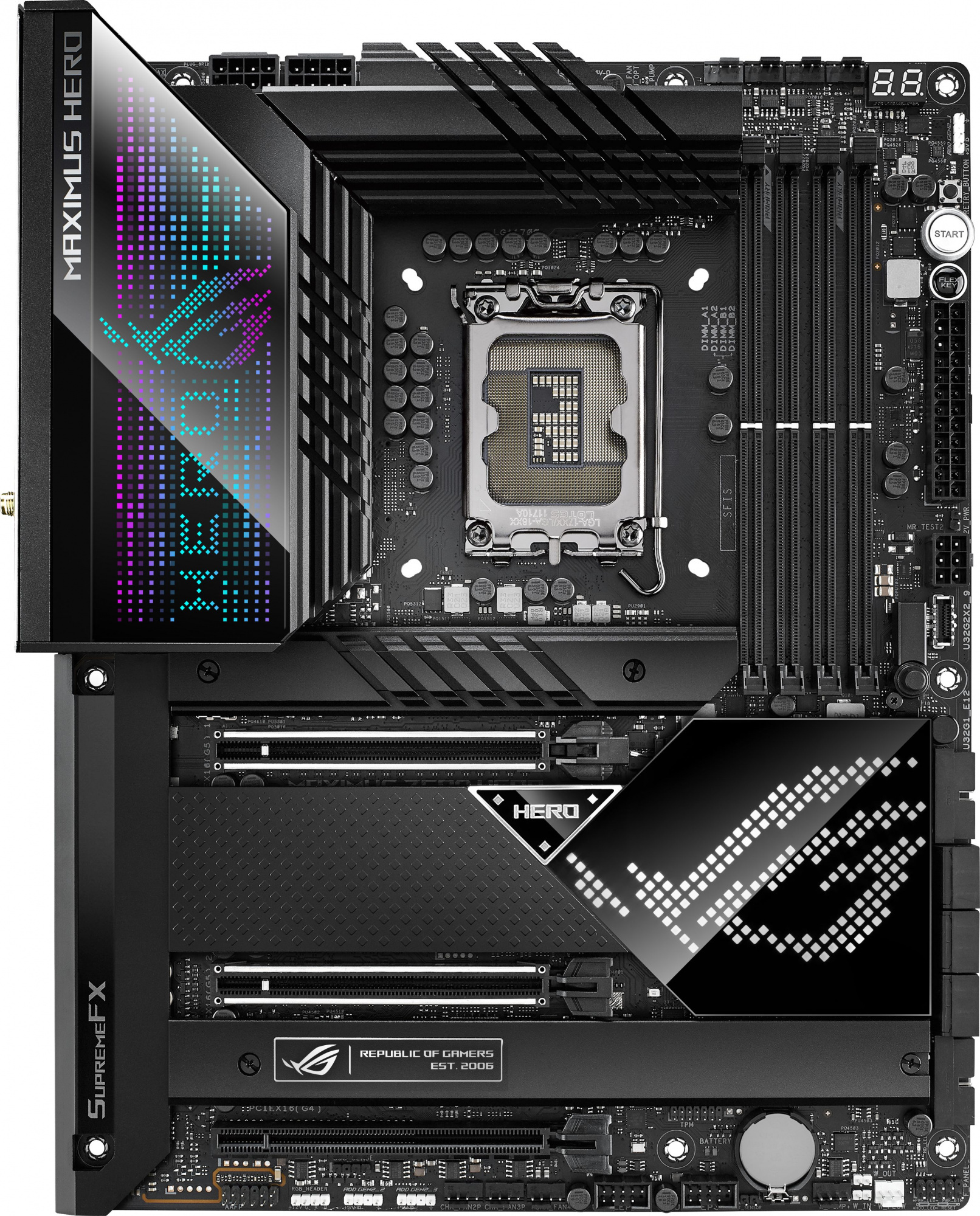 

Материнская плата ASUS ROG MAXIMUS Z690 HERO, Материнская плата ASUS ROG MAXIMUS Z690 HERO (ATX, Z690, 4xDDR5-6400, M.2, HDMI)