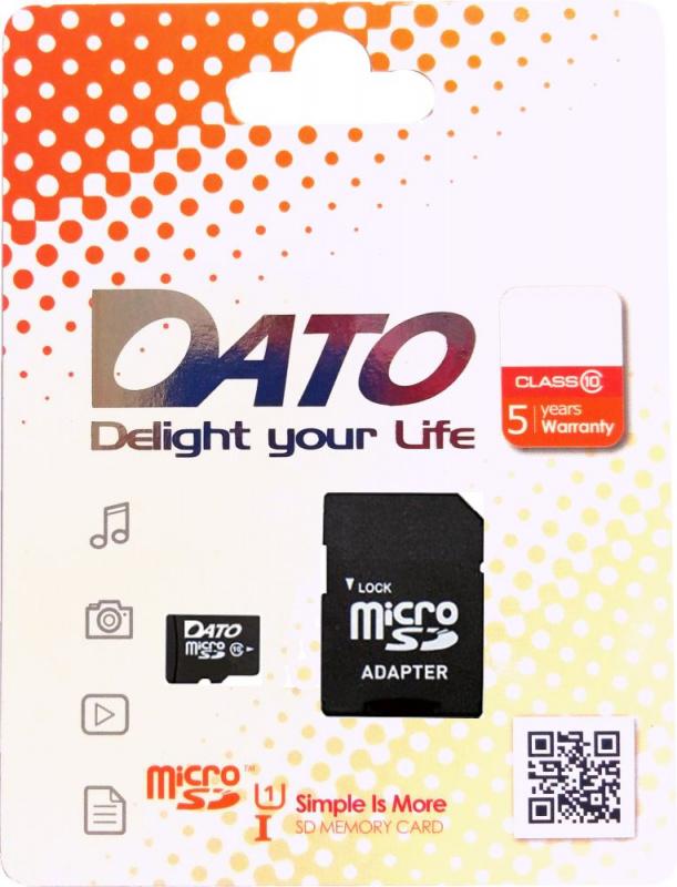 

Карта памяти Dato microSDXC 64Gb Class10 w/o adapter [DTTF064GUIC10], microSDXC 64Gb Class10 w/o adapter