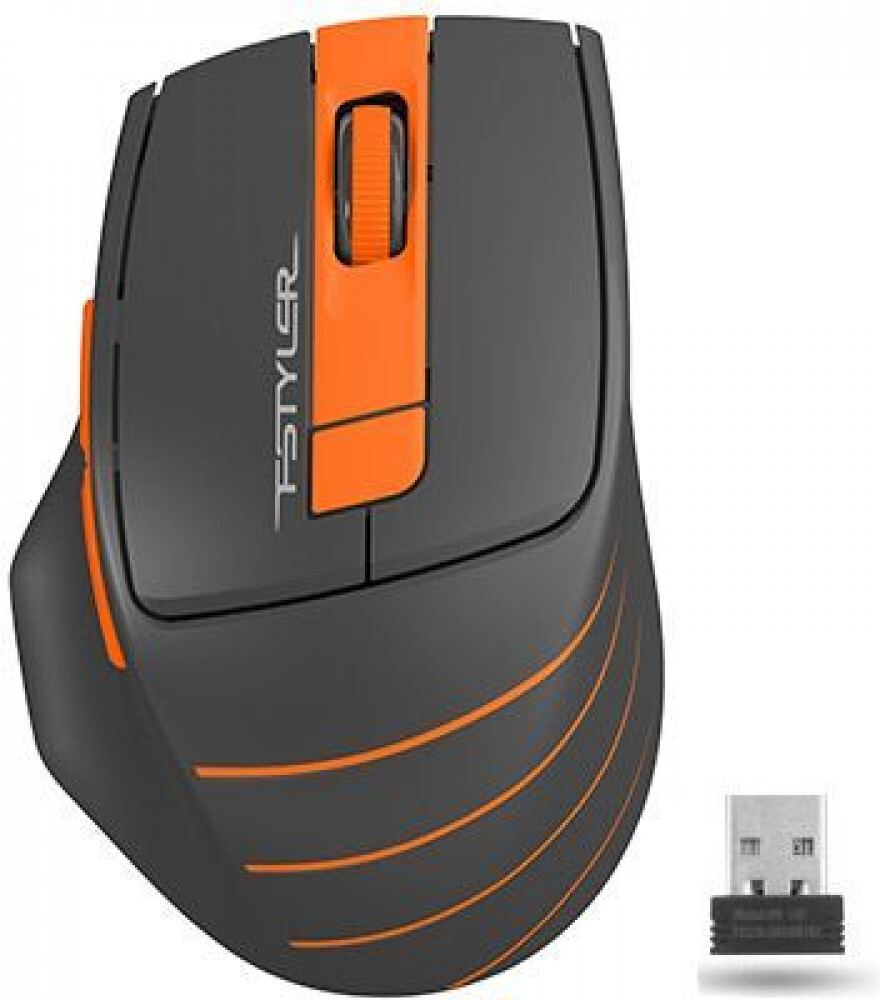 

Мышь A4Tech Fstyler FG30 серый/оранжевый