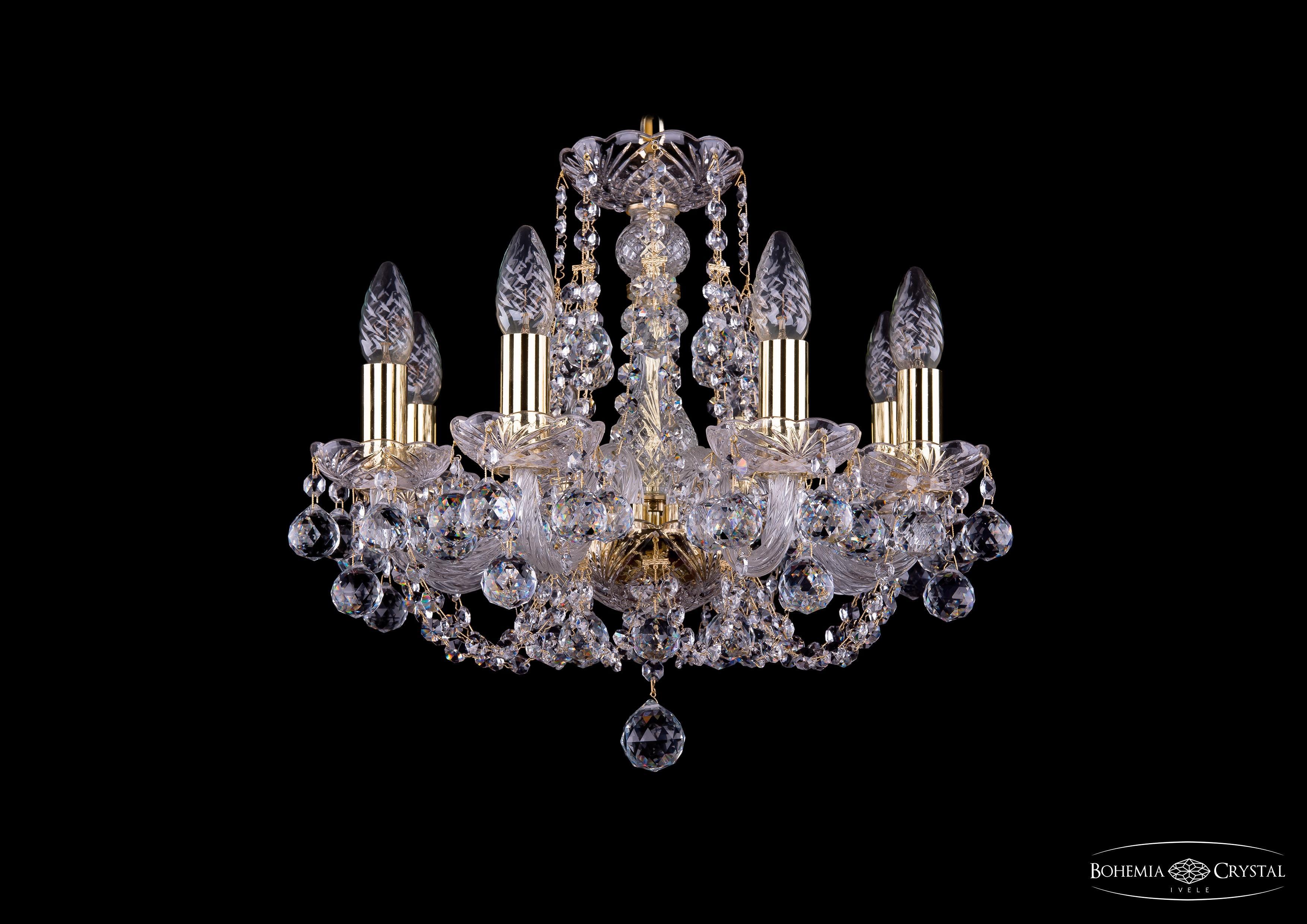 

Подвесная люстра Bohemia Ivele Crystal 1406/8/141/G/Balls