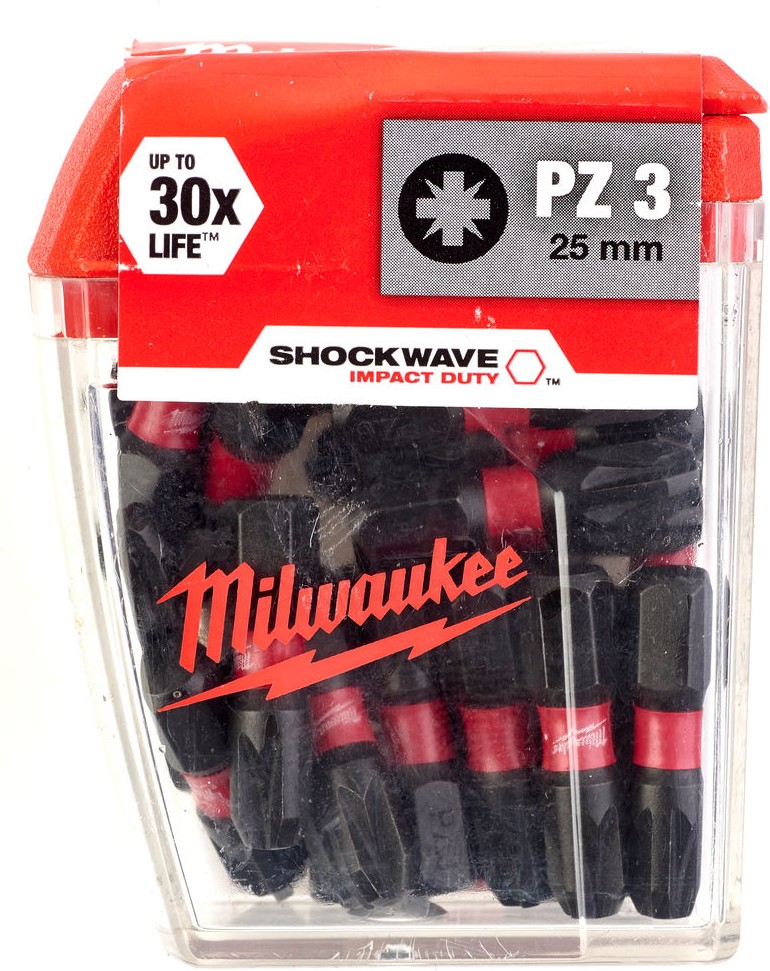 

Набор оснастки Milwaukee Shockwave Impact Duty 4932430869, Бита Milwaukee Shockwave PZ3 25мм 25 шт 4932430869
