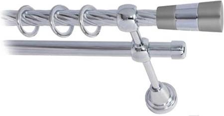 

Карниз Lm Decor Волео 074 2р витой 3м хром, Волео 074 2р витой 16мм 3.0м