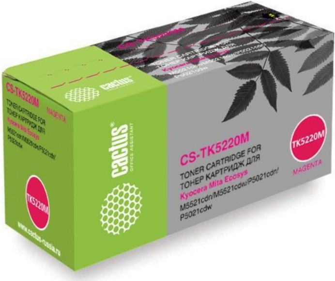 

Картридж Cactus CS-TK5220M Kyocera Ecosys M5521cdn/M5521cdw/P5021cdn/P5021cdw Magenta