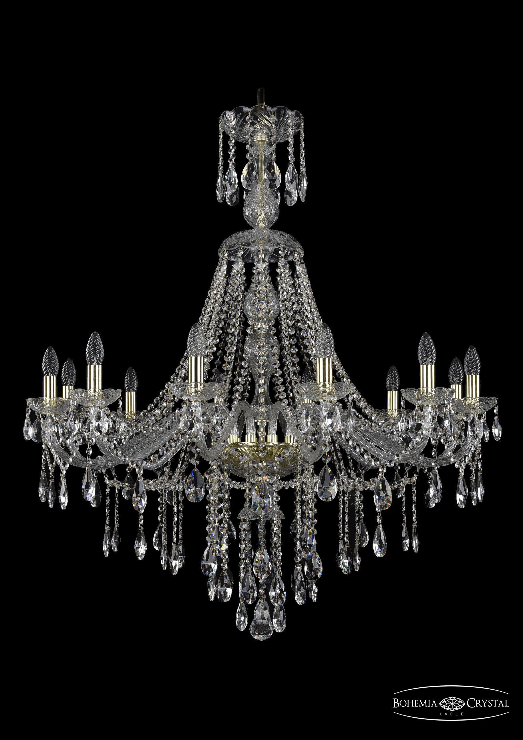 

Подвесная люстра Bohemia Ivele Crystal 1415/12/360/XL-113/G