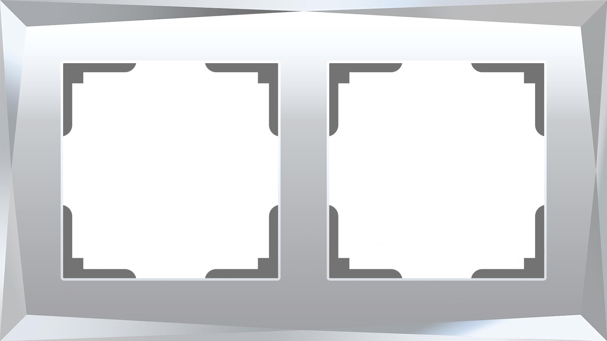 

Розетка и выключатель Werkel WL08-Frame-02 зеркальный, WL08-Frame-02