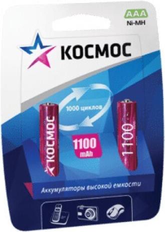 

Аккумуляторная батарейка КОСМОС R03 1100 NI-MH mAh 2 бл