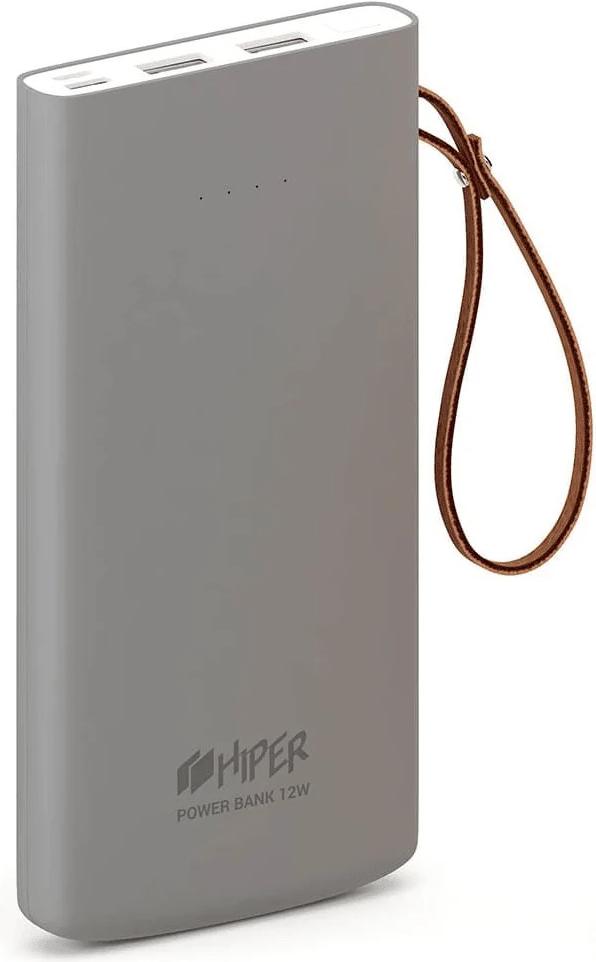 

Портативный аккумулятор Powerbank Hiper Travel10K серый, Travel10K