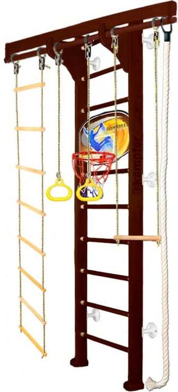 

Шведская стенка Kampfer Wooden Ladder Wall Basketball Shield №5 Стандарт шоколадный/белый