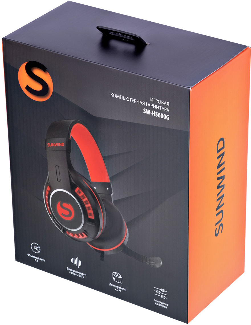 

Наушники SunWind SW-HS600G черный/красный (1422084)