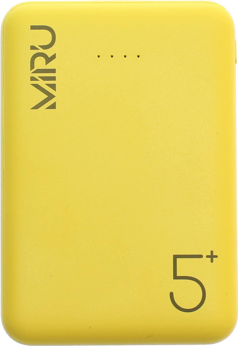 

Портативный аккумулятор Powerbank Miru Li Pol 5000 mAh желтый [3009], Li Pol 5000 mAh
