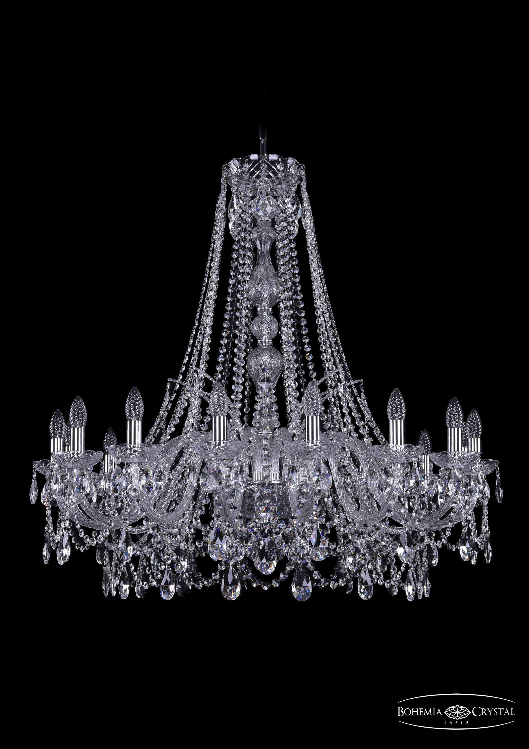 

Подвесная люстра Bohemia Ivele Crystal 1411/16/360/h-95/Ni