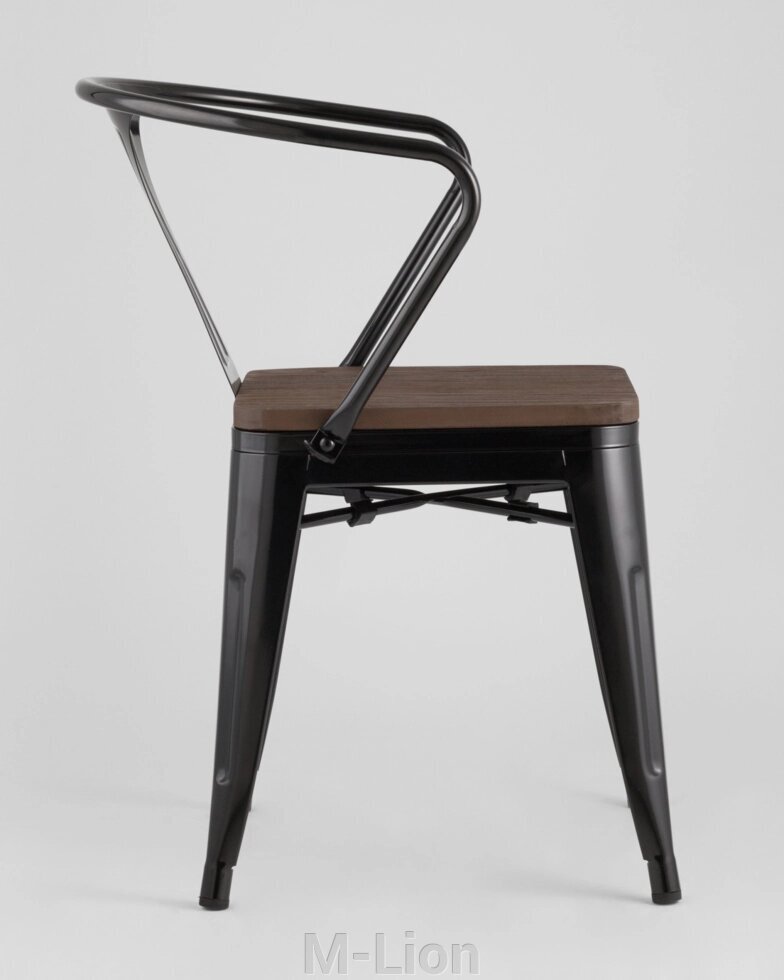

Стул Stool Group Tolix arm wood с подлокотниками черный [YD-H440AR-W LG-01], Стул Stool Group Tolix arm wood с подлокотниками YD-H440AR-W LG-01 черный