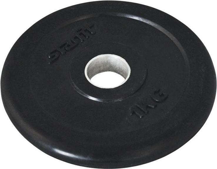 

Диск для штанги Starfit BB-202 1 кг черный, BB-202 1кг