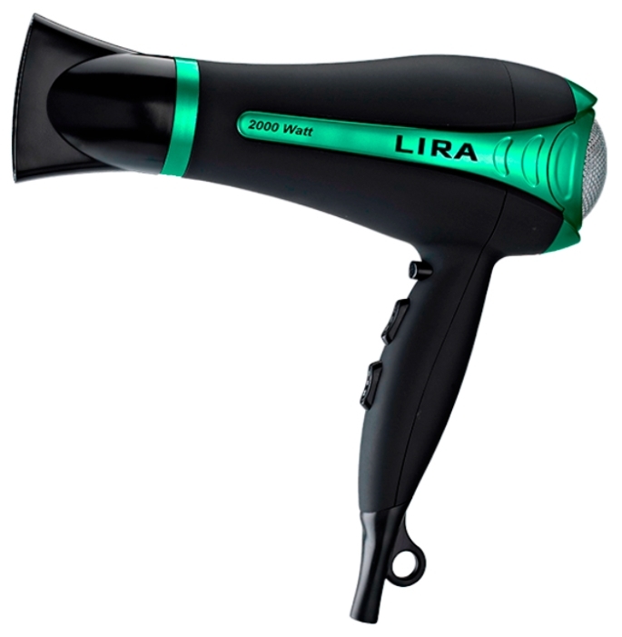 

Фен LIRA LR 0702 черный/зеленый, LR 0702