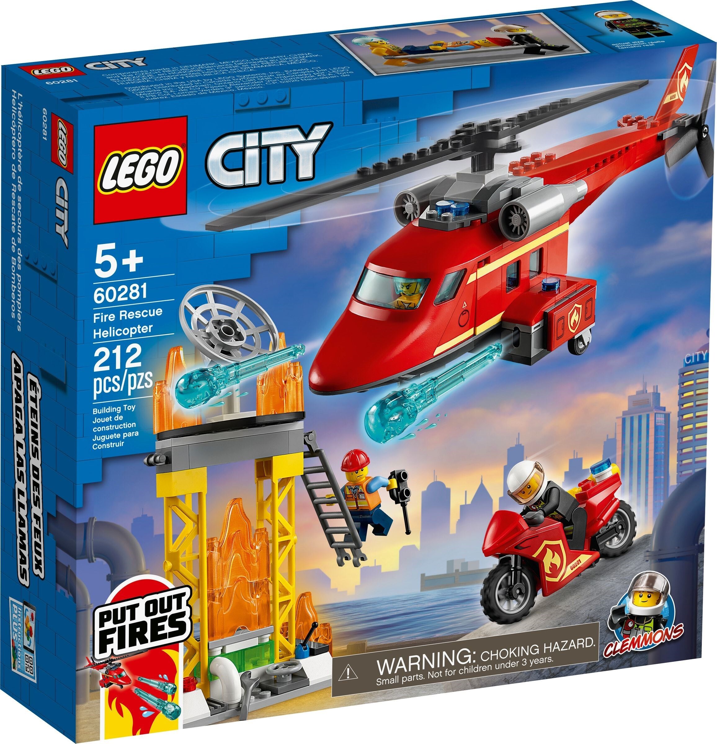 

Конструктор LEGO CITY Спасательный пожарный вертолёт [60281], Конструктор LEGO CITY Спасательный пожарный вертолёт 60281