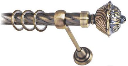 

Карниз Lm Decor Империя 168 1р витой 25мм 1.6м антик, Империя 168 1р витой 25мм 1.6м