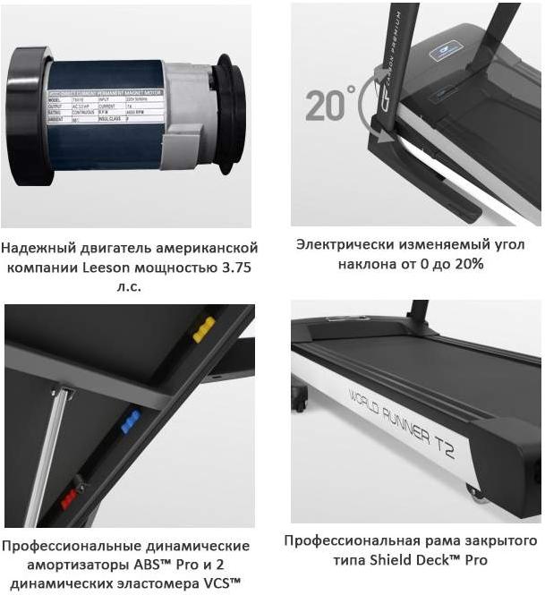 

Электрическая беговая дорожка Carbon Fitness Premium World Runner T2, Premium World Runner T2
