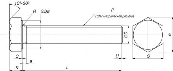 

ЕКТ CV501714 шестигранный 15шт, Болт ЕКТ CV501714 шестигранный 15шт