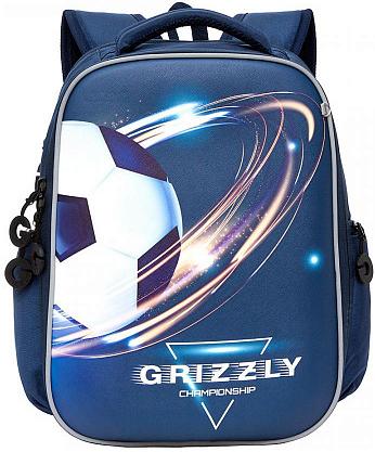 

Школьный рюкзак Grizzly RB-153-3 синий