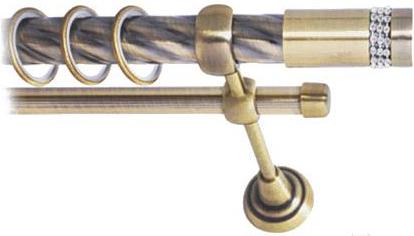 

Карниз Lm Decor Имидж 116 2р витой 1.8м антик, Имидж 116 2р витой 16мм 1.8м