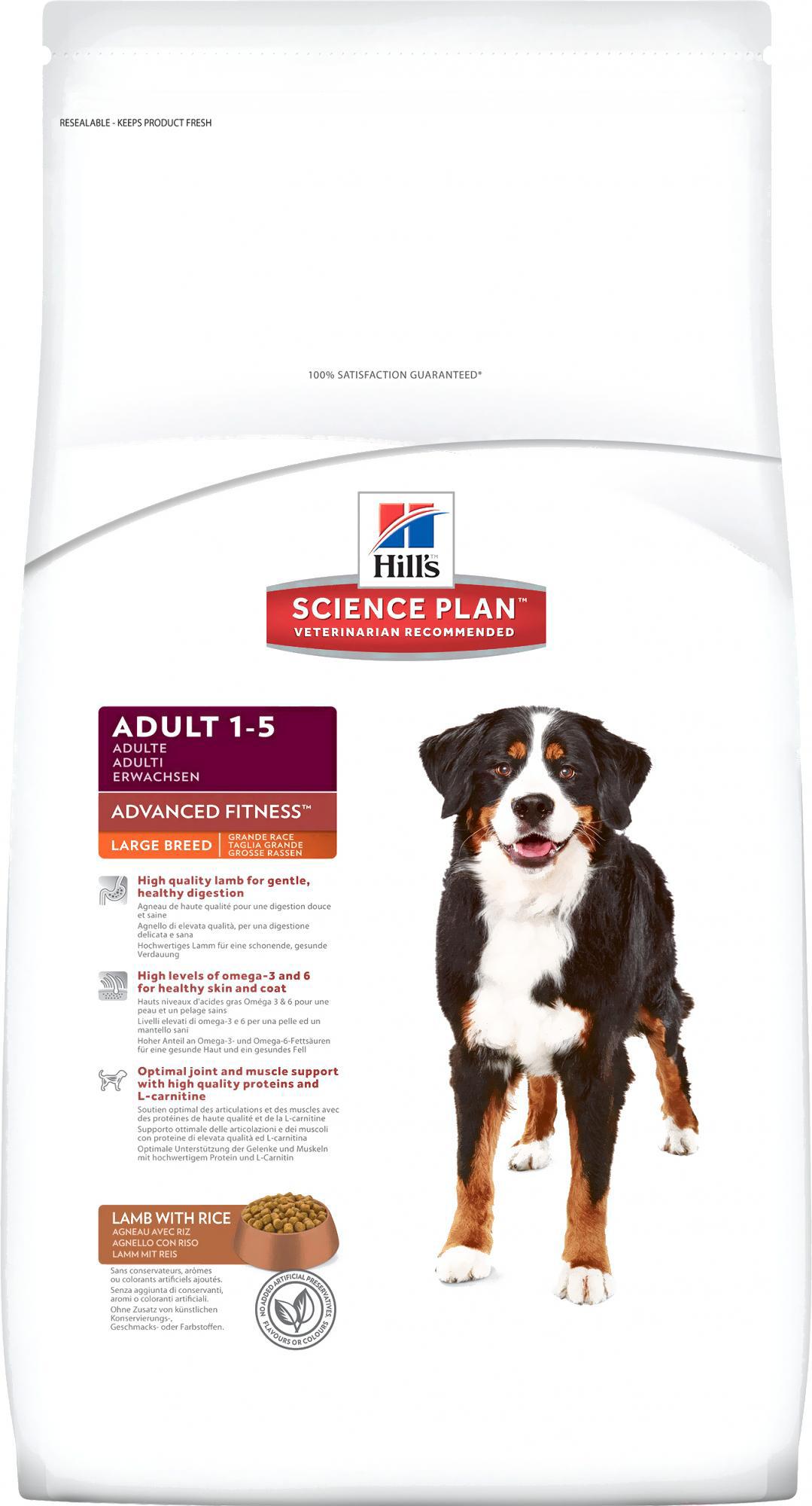 

Корм для собак Hill's Science Plan Adult Advanced Fitness Large Breed Lamb Rice 12кг, Science Plan Adult Advanced Fitness Large Breed Lamb Rice 12кг