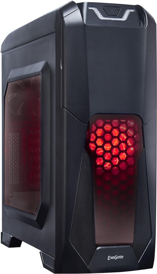 

Корпус для компьютера ExeGate Miditower EVO-8202 Black/Blue light [EX270568RUS], Miditower EVO-8202