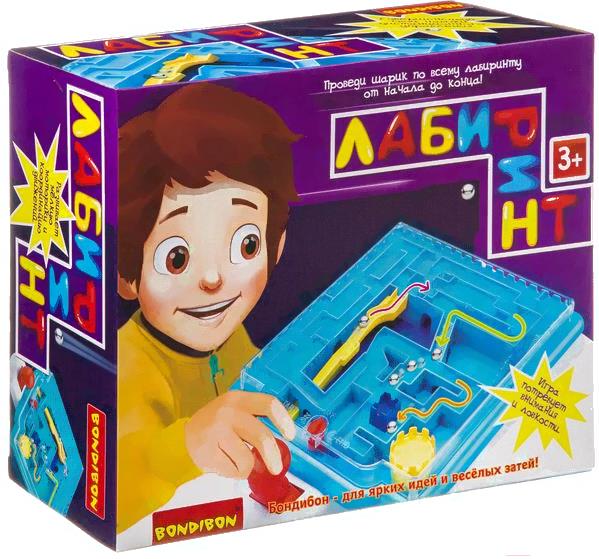 

Настольная игра Bondibon Лабиринт с джойстиком квадратный голубой [ВВ3820], Лабиринт с джойстиком квадратный