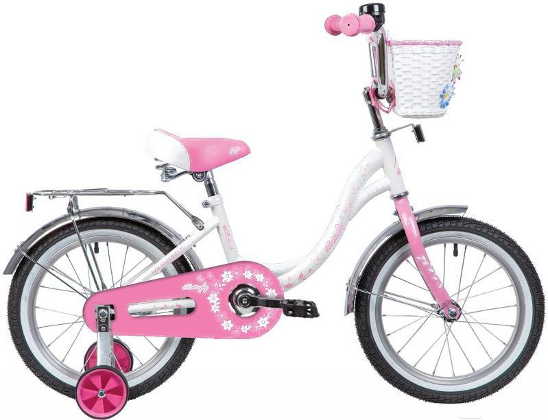 

Велосипед детский Novatrack Butterfly 16'' белый/розовый [167BUTTERFLY.WPN20], Butterfly детский