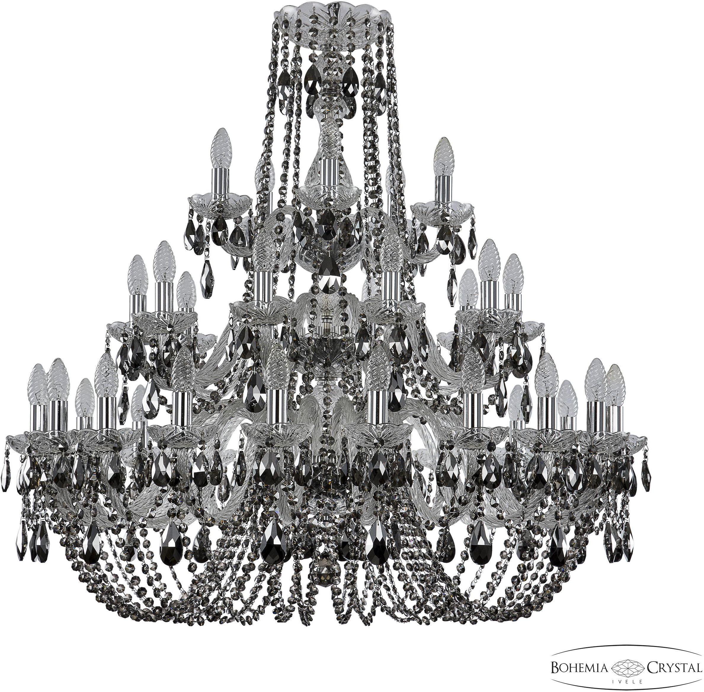 

Подвесная люстра Bohemia Ivele Crystal 1402/20+10+5/360/3d Ni R781