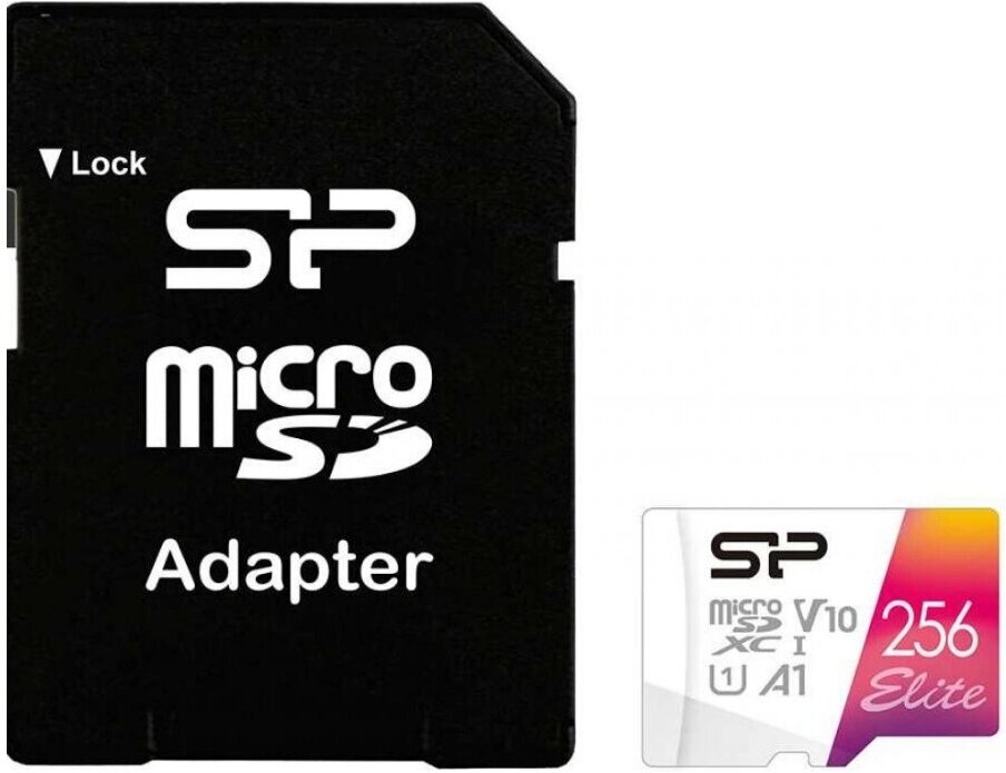 

Карта памяти Silicon-Power microSD 256GB Elite A1 microSDXC Class 10 [SP256GBSTXBV1V20SP], Карта памяти Silicon-Power microSD 256GB Elite A1 microSDXC Class 10 SP256GBSTXBV1V20SP