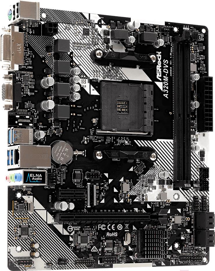 

Материнская плата ASRock A320M-DVS R4.0, A320M-DVS R 4.0