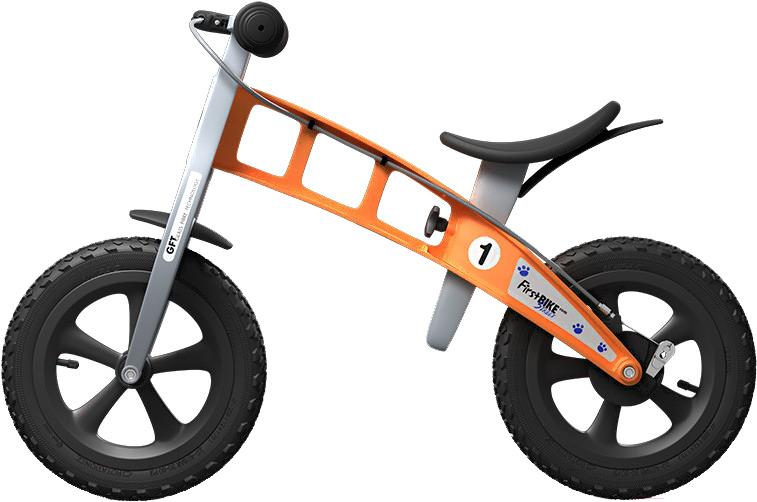

Беговел FirstBIKE Street с тормозом оранжевый, Street с тормозом